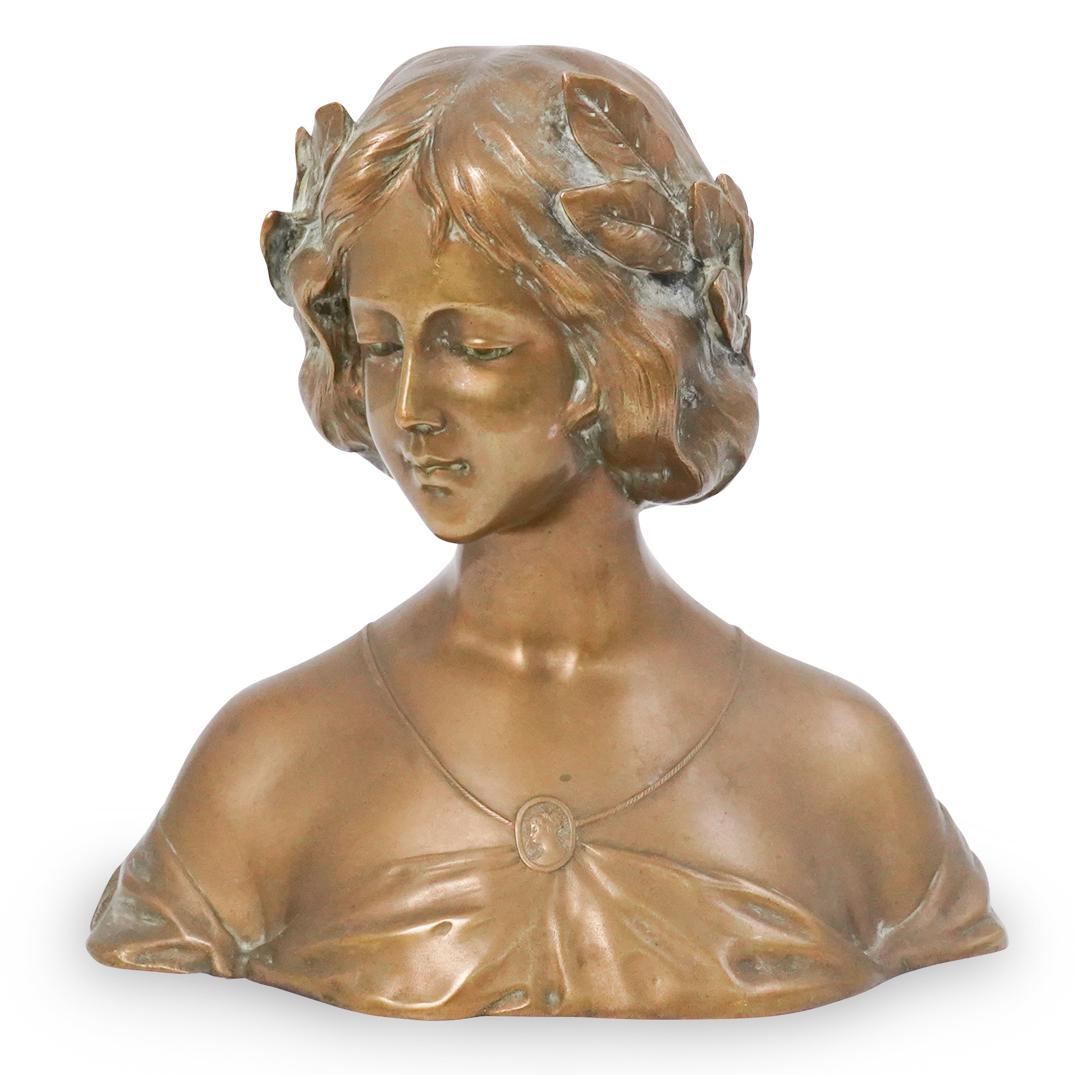 Art Nouveau Gilded Bronze Bust (1 of 4)