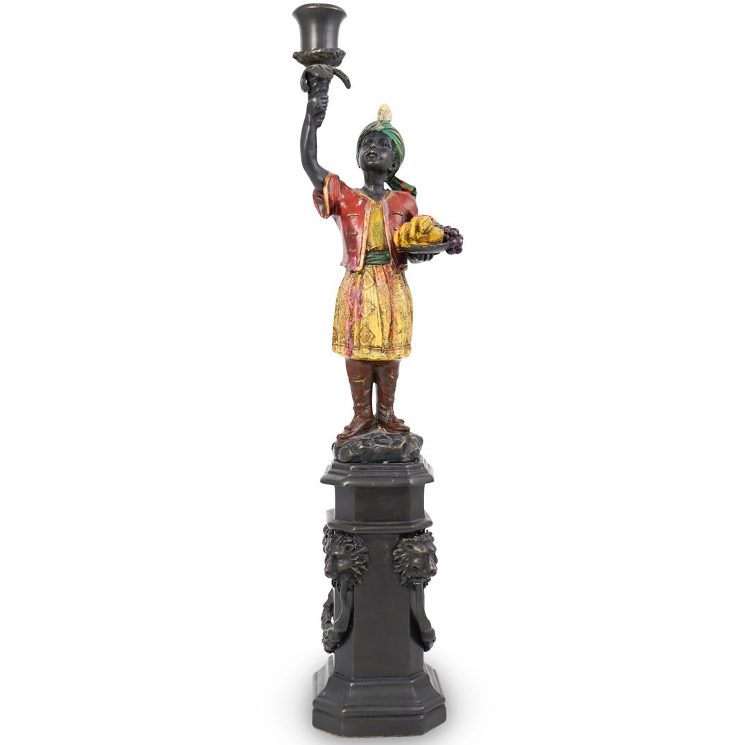 Bronze Blackamoor Candlestick (1 of 5)