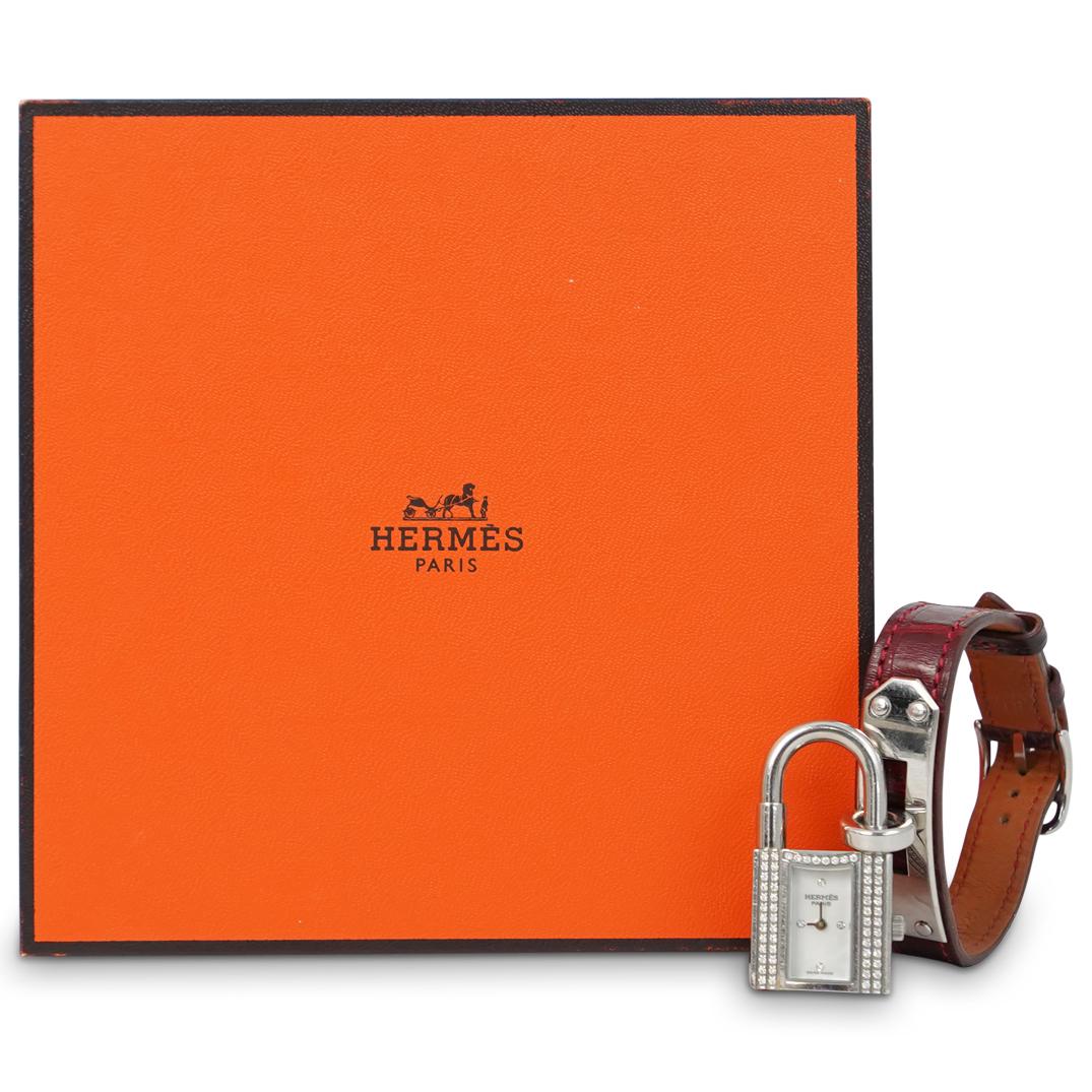 Hermes Stainless and Diamond Kelly Watch (1 of 5)