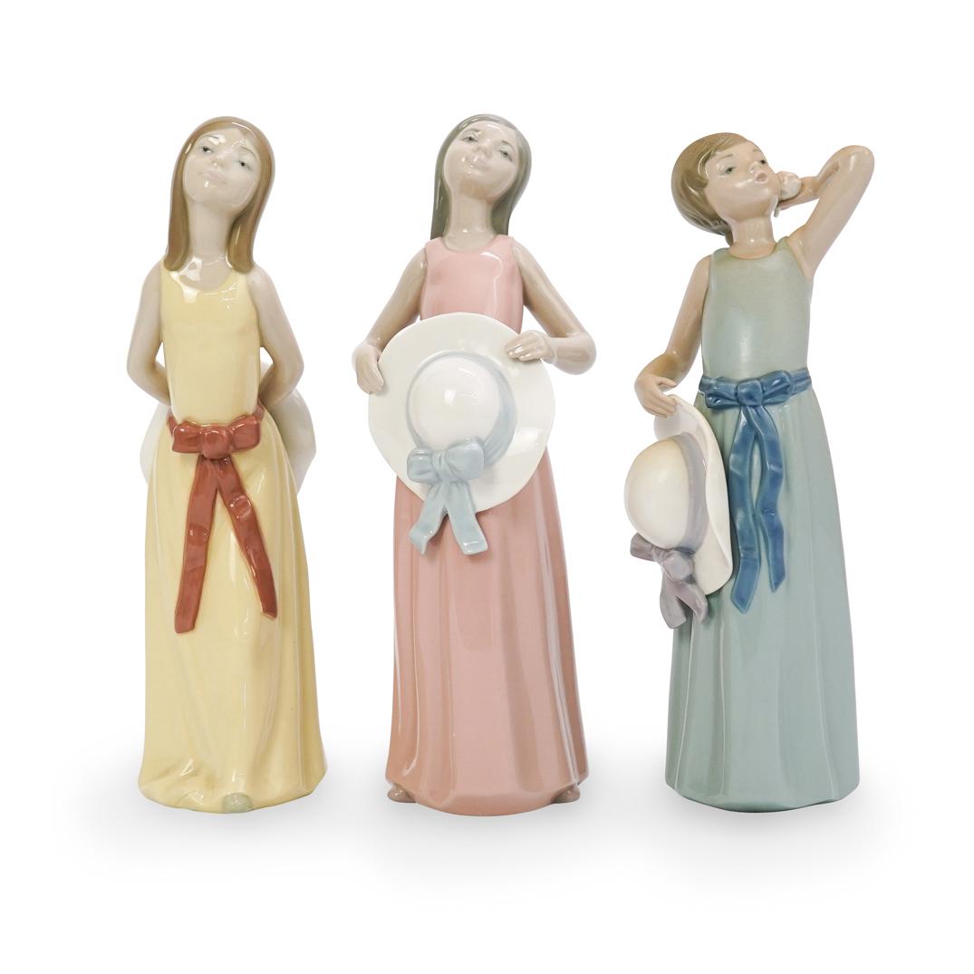 (3 Pc) Lladro Porcelain Figurines (1 of 6)
