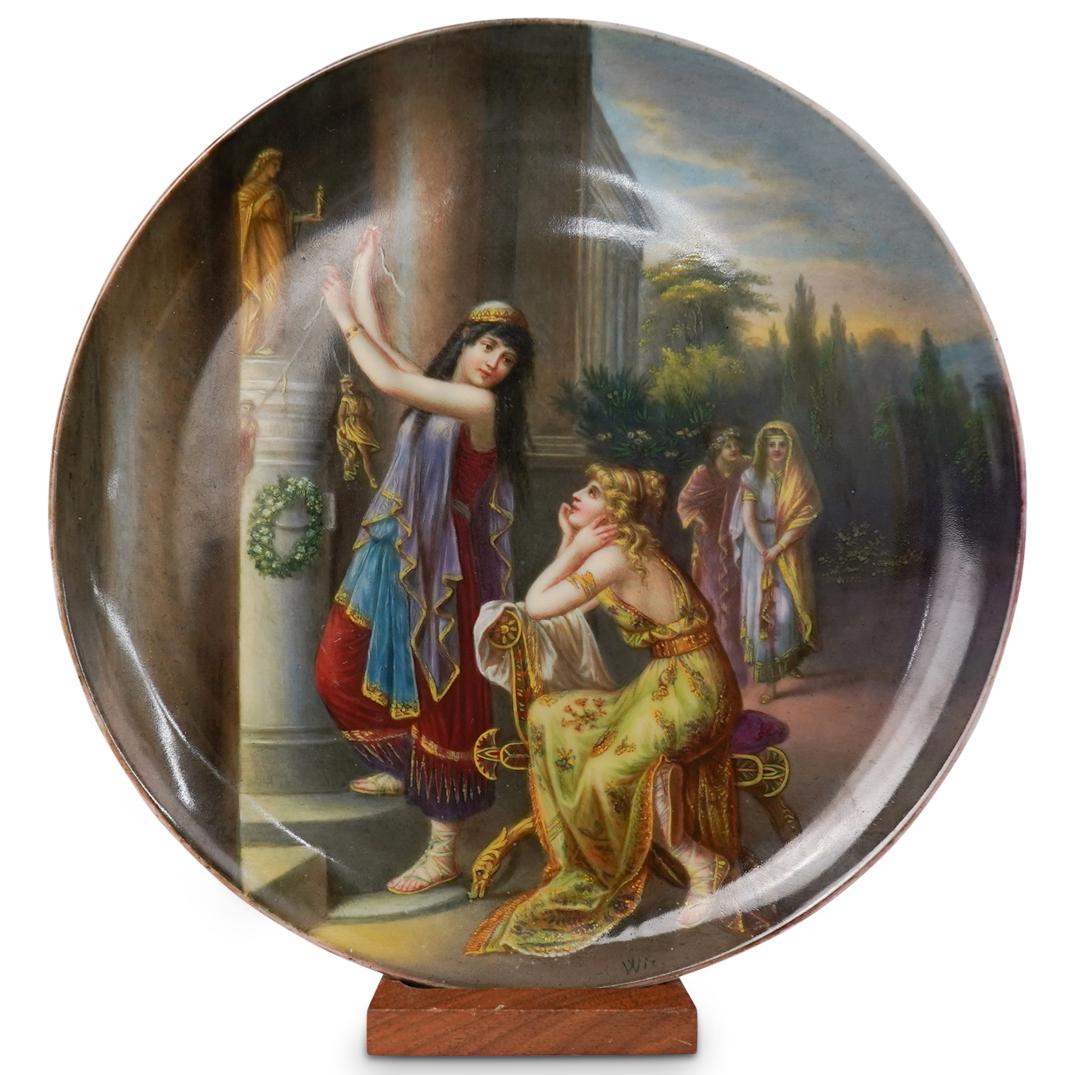 Royal Vienna Hand Painted Porcelain Plate (1 of 4)