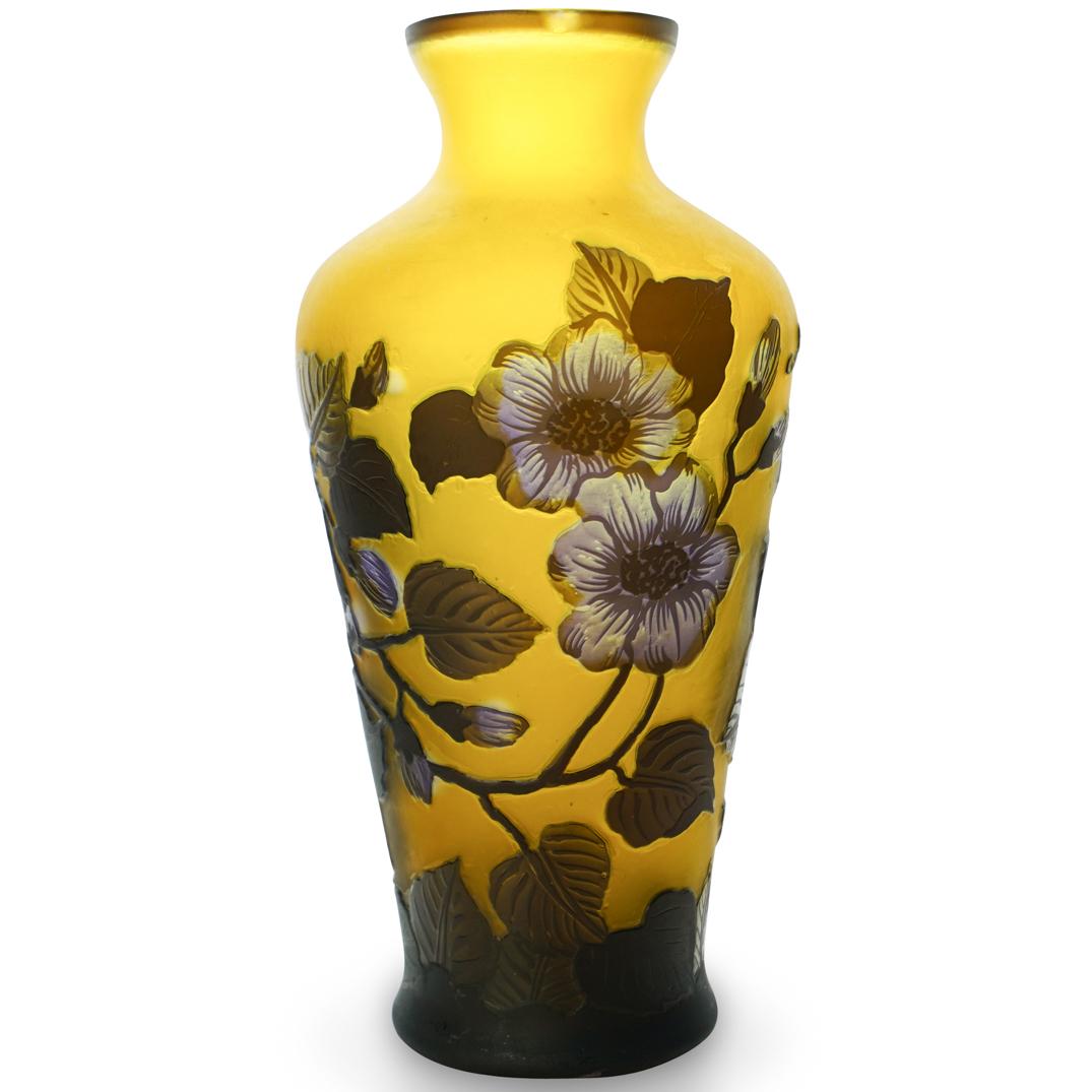Galle Style Cameo Glass Vase (1 of 5)