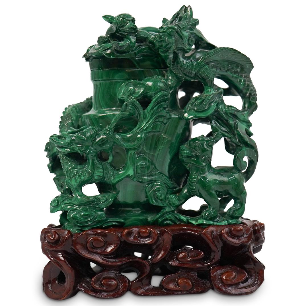 Chinese Malachite Urn (1 of 4)