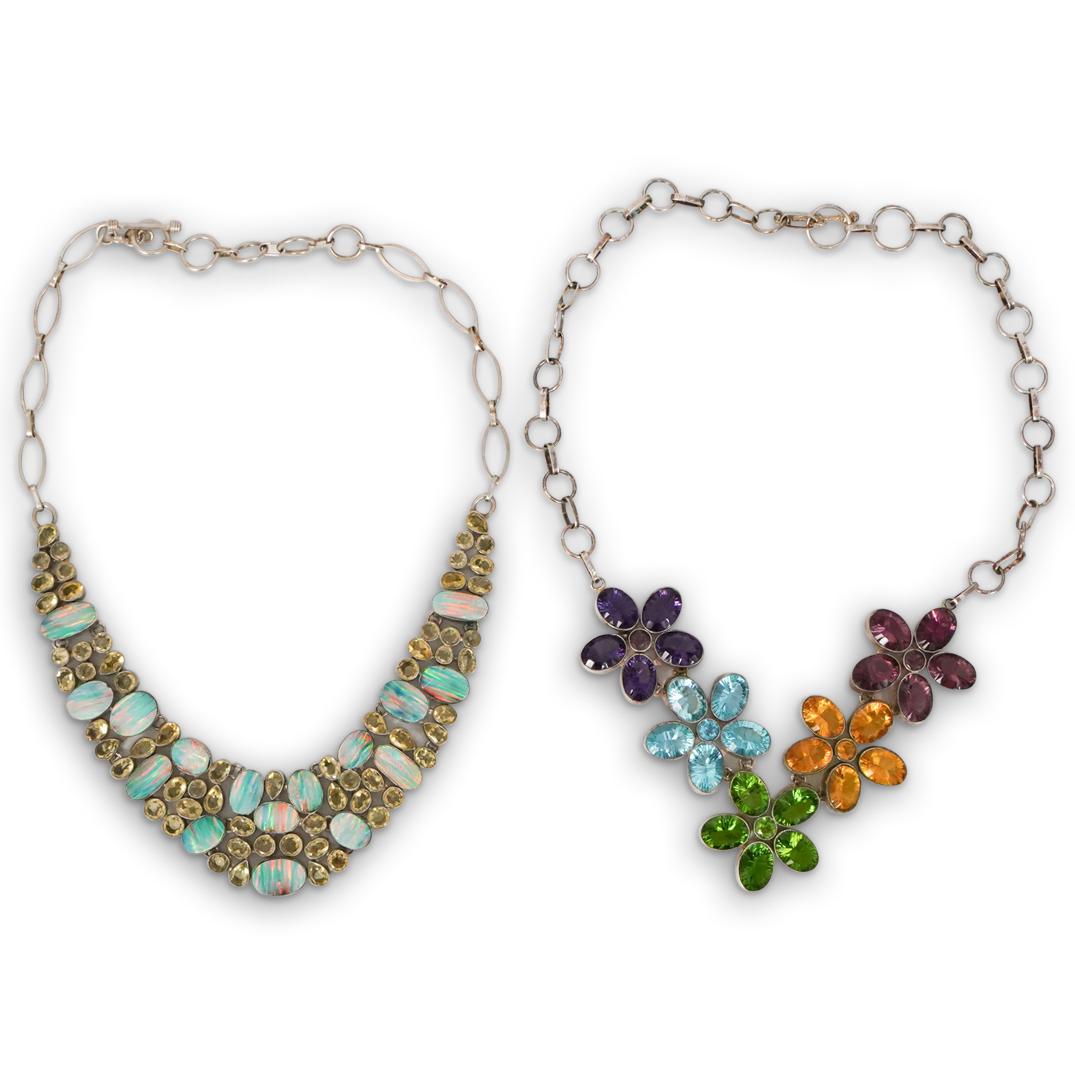 (2 Pc) Sterling Silver and Semi Precious Stone (1 of 5)