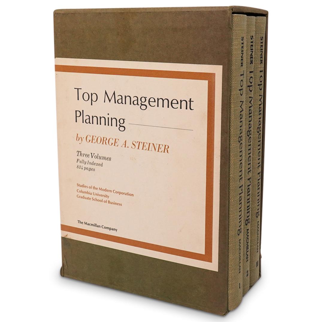 (3 Pc) Set of Top Management Planning Books: DESCRIPTION: Set includes: (1) "Top Management Planning Volume I" by George Steiner; Published by The Macmillan Company (1) "Top Management Planning Volume II" by George Steiner; Published by The Macm