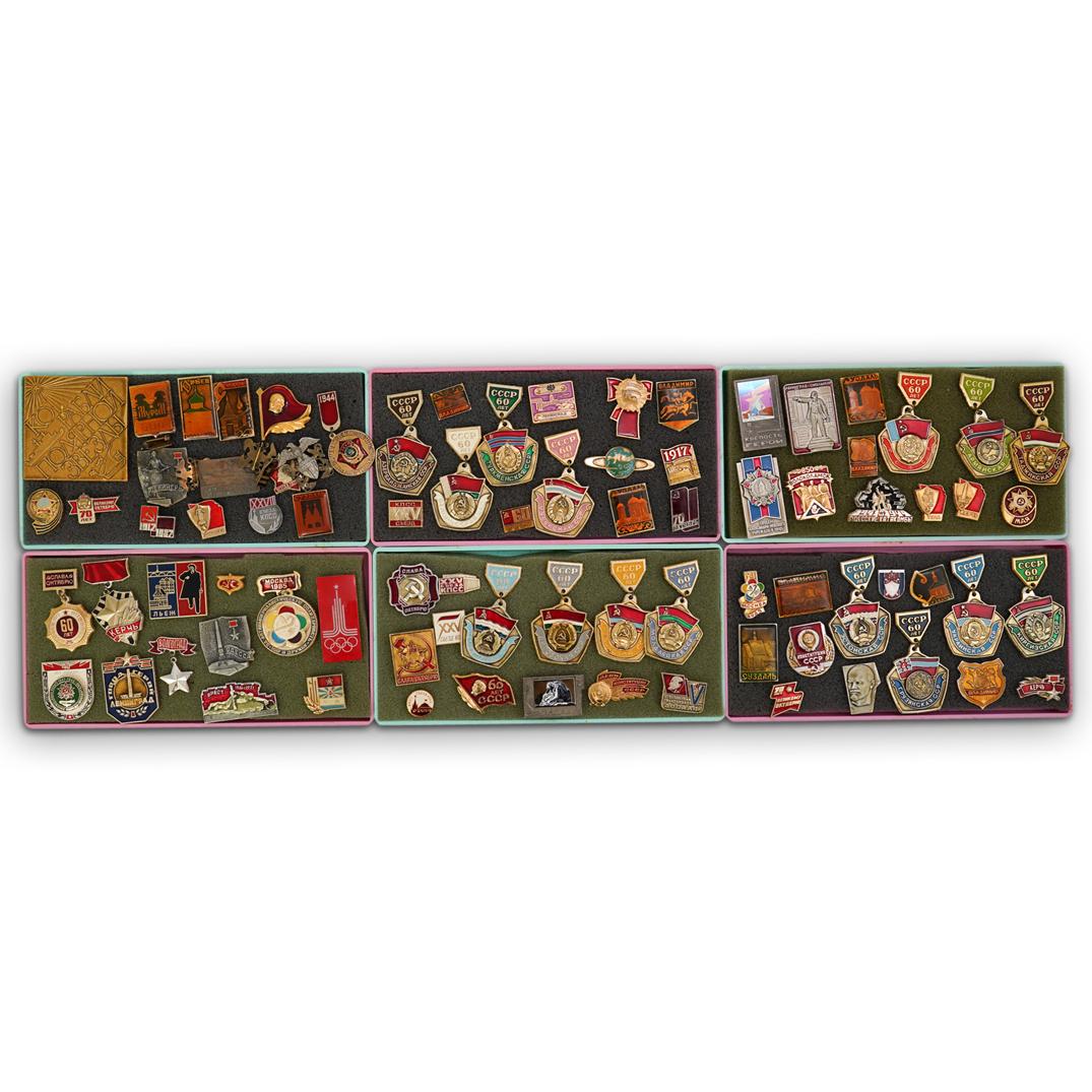 (77 Pc) Lot Of Vintage Russian Pins (1 of 7)