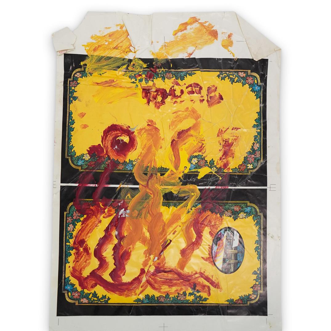 Purvis Young (American 1943-2010) Painting on Advert (1 of 3)