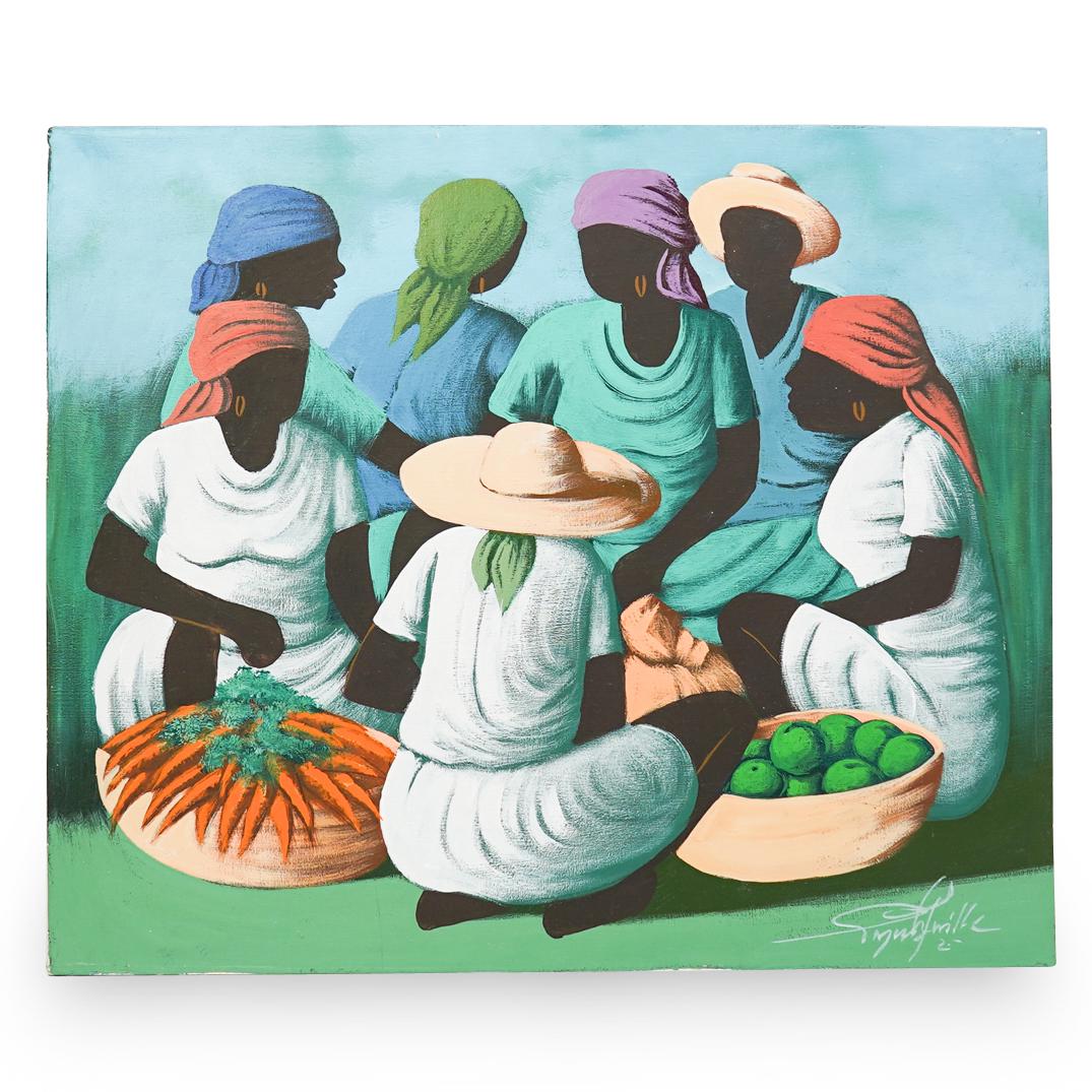 Raymond Lafaille (Haitian) Oil On Canvas (1 of 3)