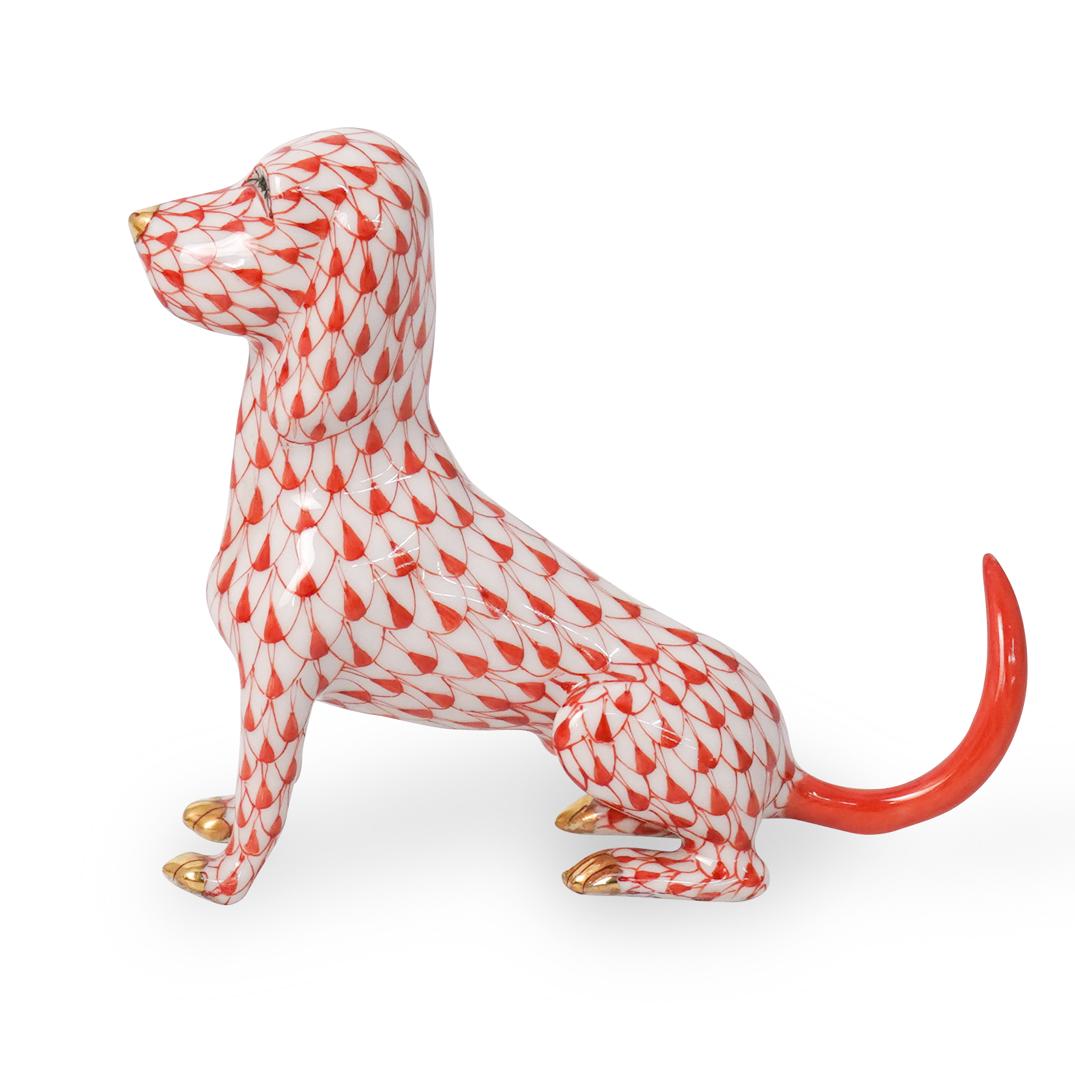 Herend Porcelain Fishnet Dog (1 of 4)