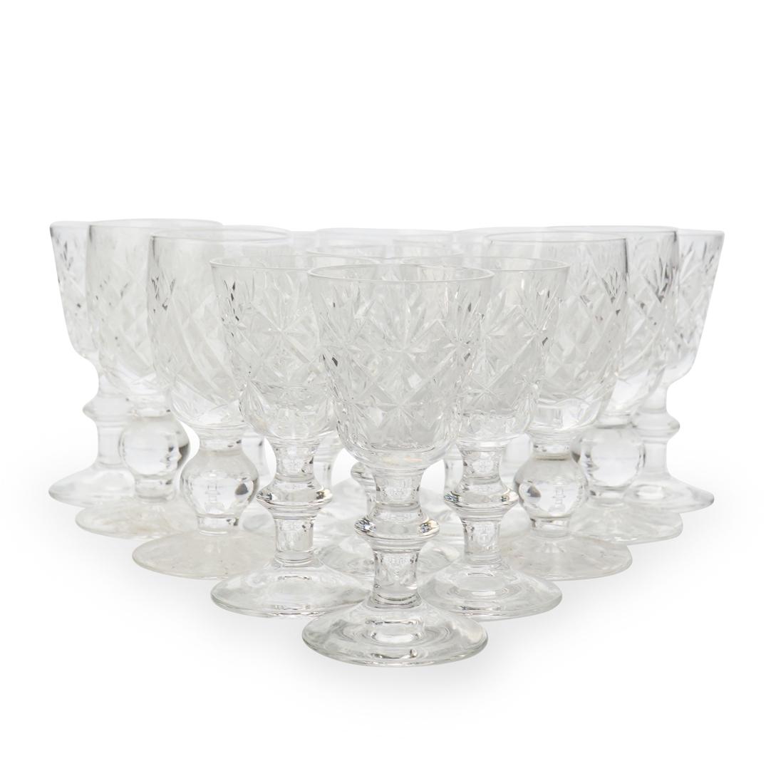 (15 Pc) Crystal Cut Liquor Glasses (1 of 3)