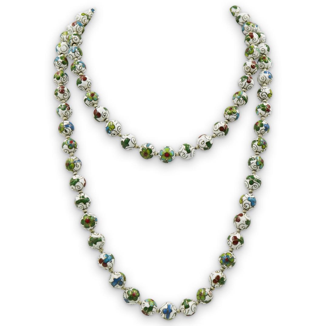 Chinese Cloisonne Beaded Necklace (1 of 5)