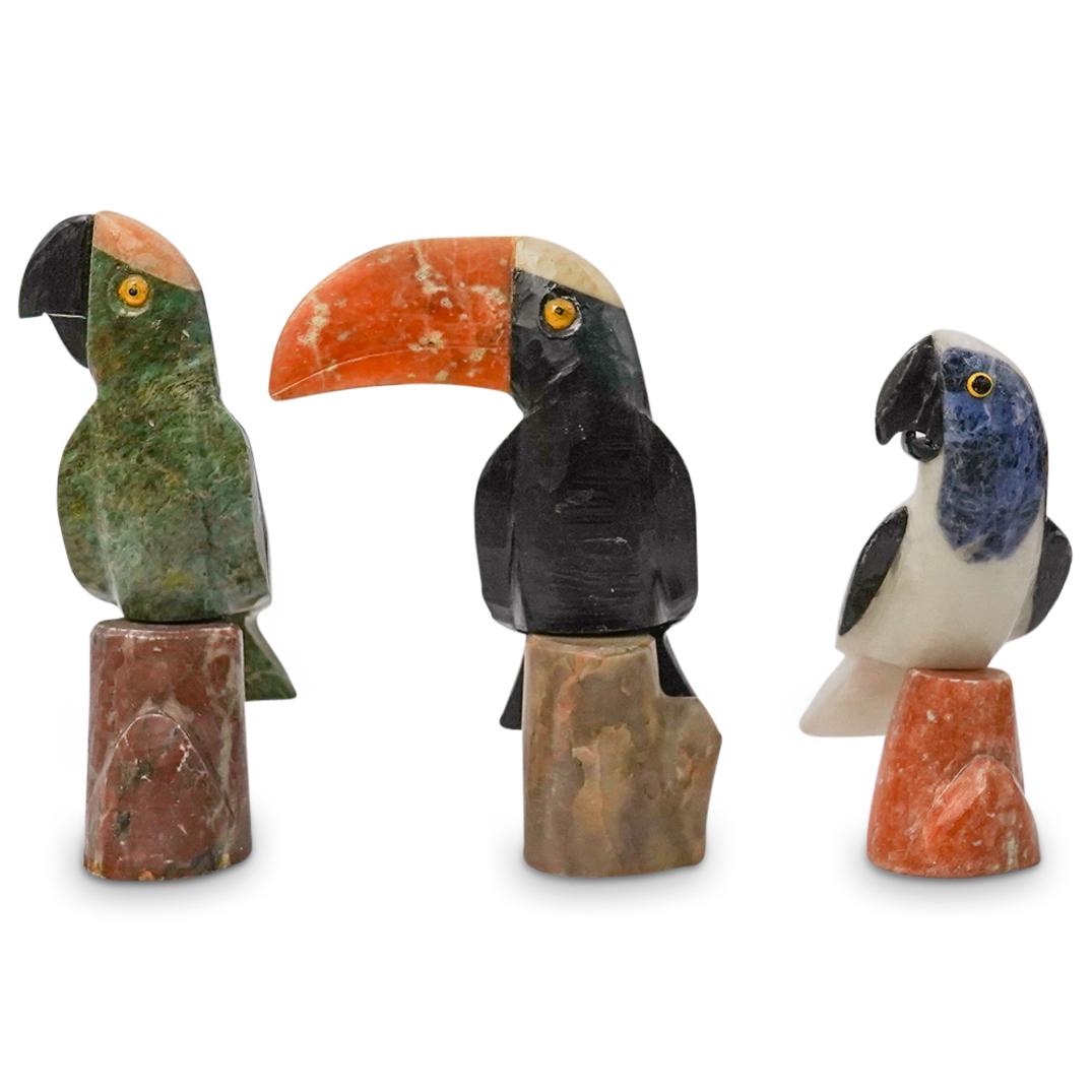 Semi Precious Stone Parrot Trio (1 of 9)