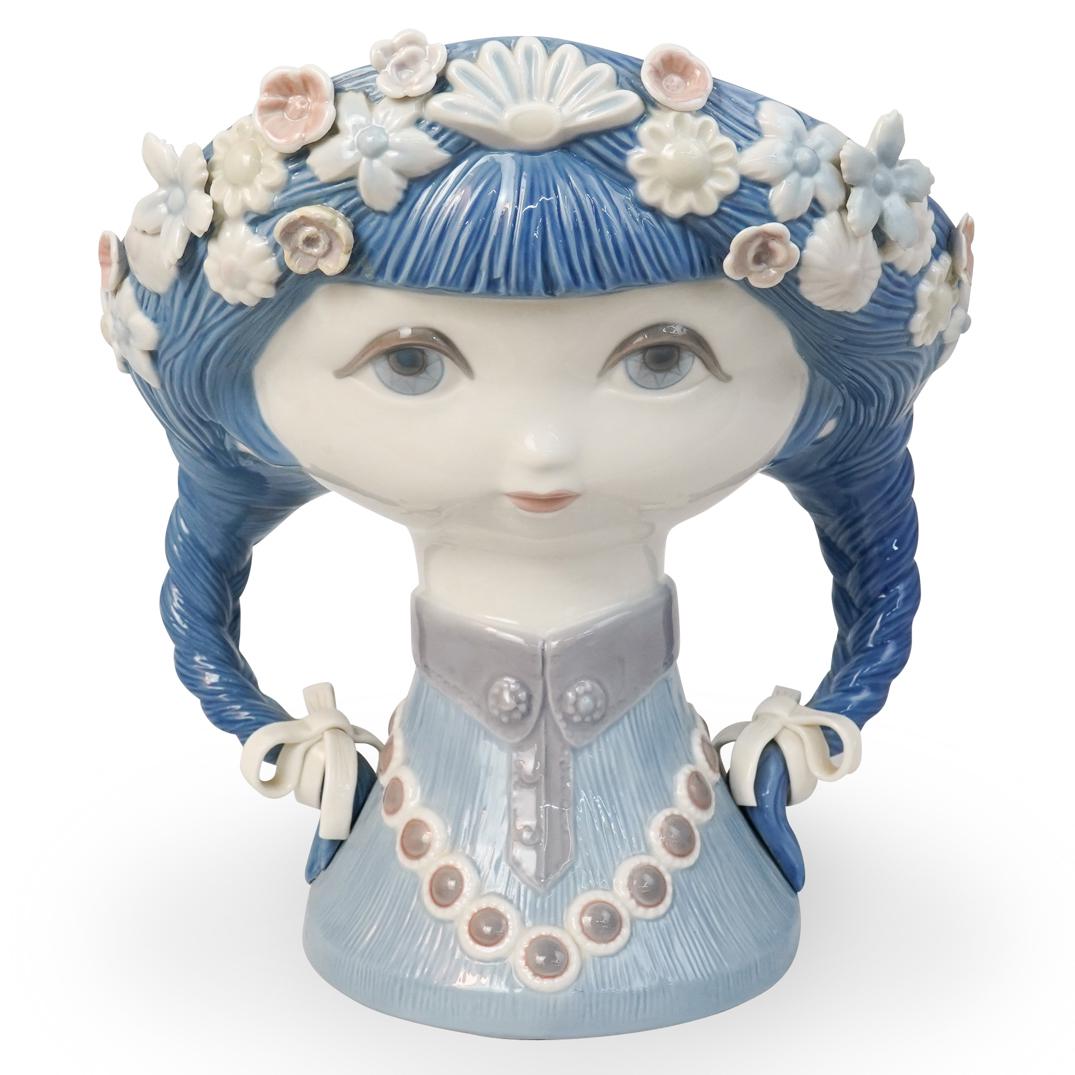 Lladro Flower Girl Head Vase (1 of 4)