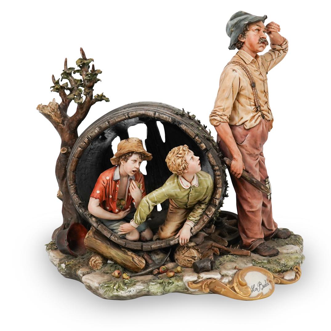Capodimonte Porcelain Group "Huck Finn" (1 of 7)