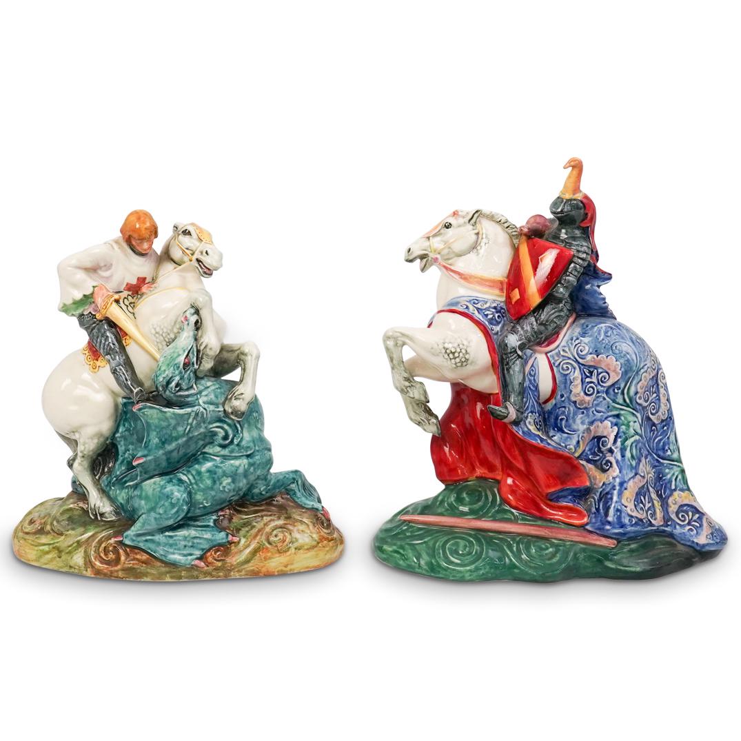 (2 Pc) Royal Doulton Porcelain Knight Figurines (1 of 9)