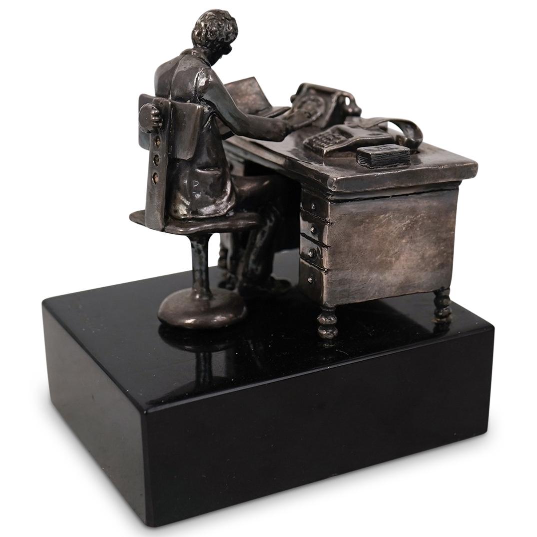 Yaacov Heller (Israeli, b.1941-) Signed Silver Statue (1 of 4)