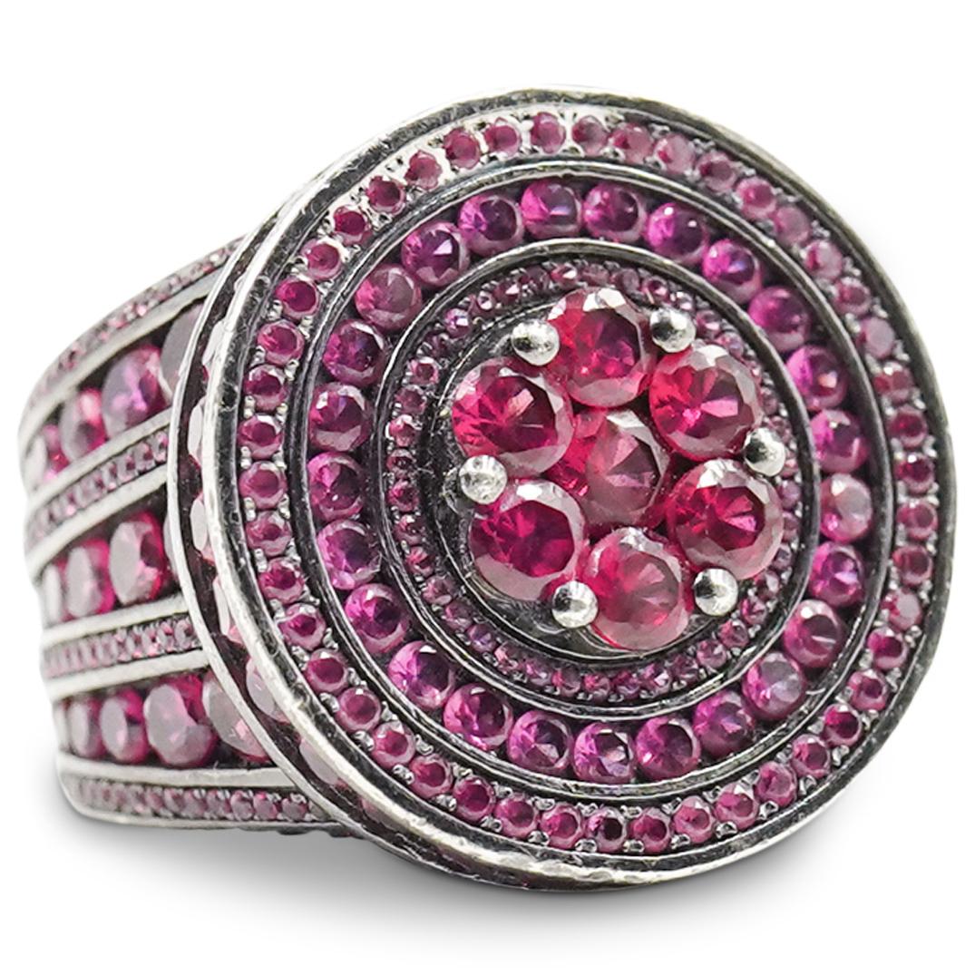 Garnet and Sterling Silver Ring (1 of 4)