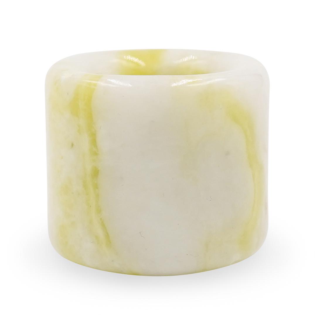 White Green Jade Thumb Ring (1 of 3)