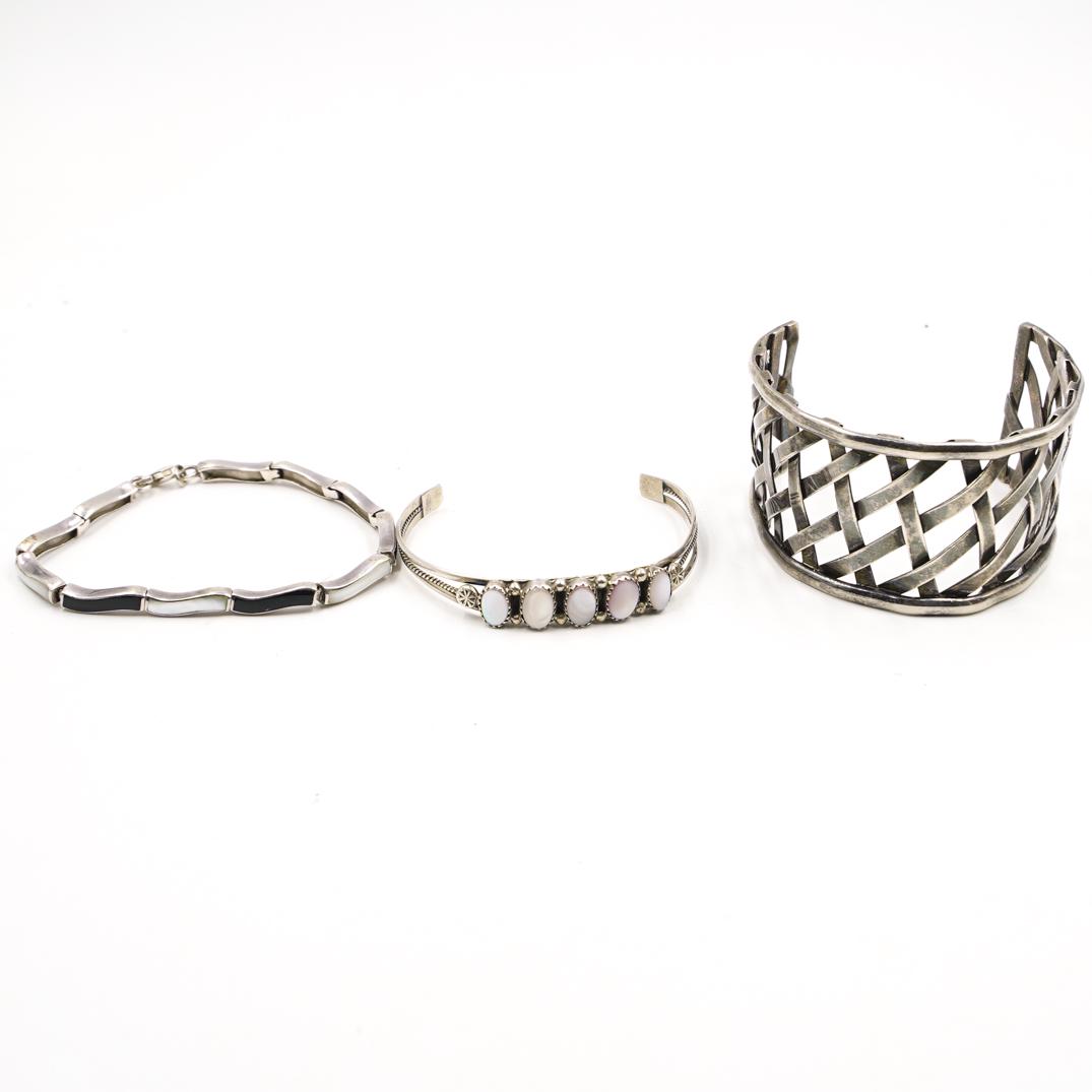 (3 Pc) Sterling Bracelet Collection (1 of 4)