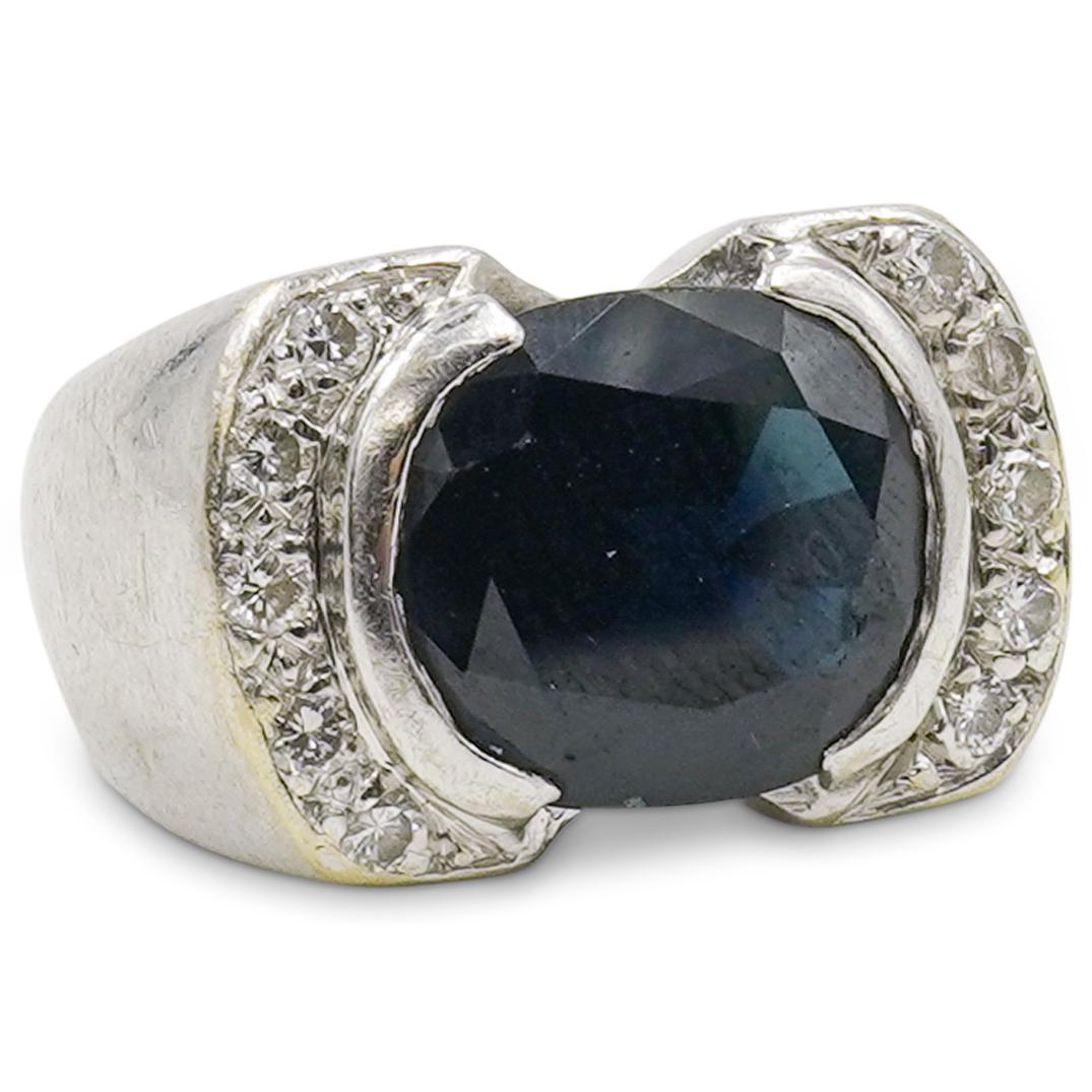 18k Gold, Sapphire and Diamond Ring (1 of 4)