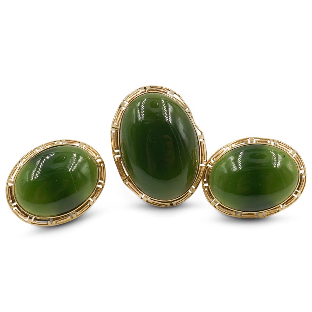 14K Gold and Jade Ladies Set (1 of 3)