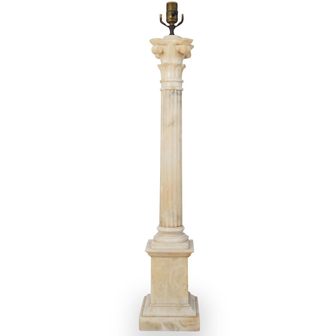 Large Carved Marble Table Lamp (1 of 3)