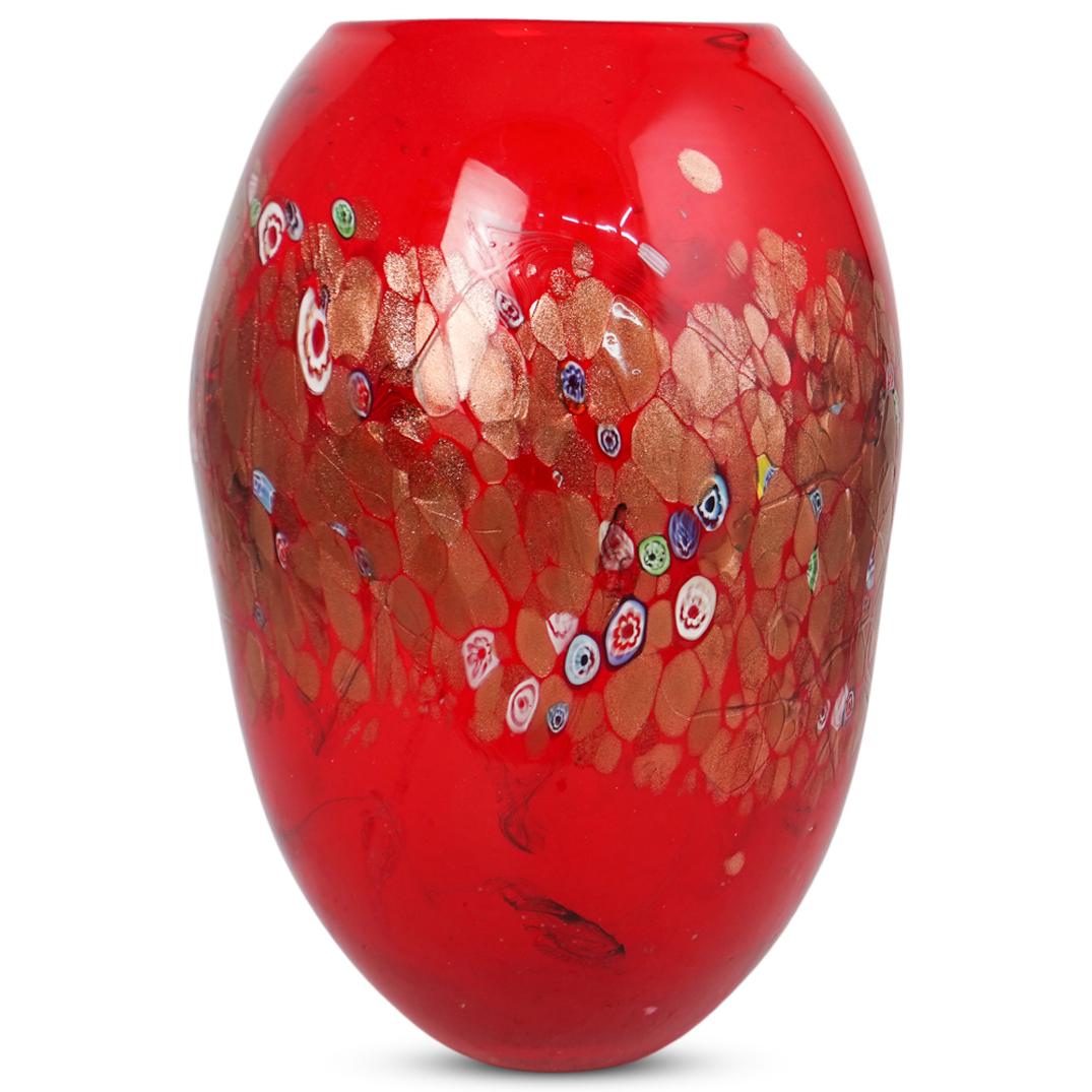 Red Murano Cristalleria Vase (1 of 5)