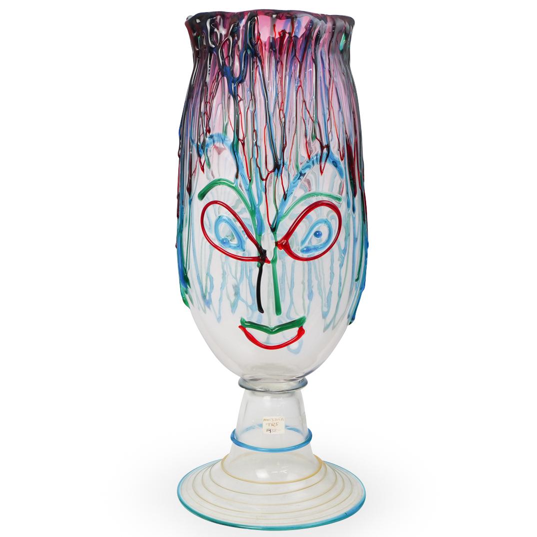 Luigi Mellara Figural Murano Glass Vase (1 of 4)