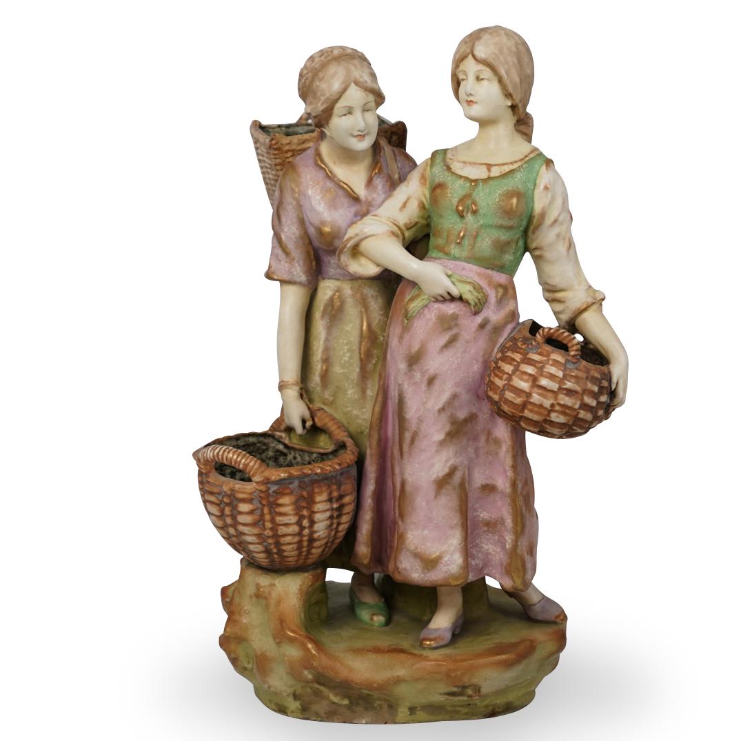 Large Amphora Figural Group Porcelain (1 of 6)