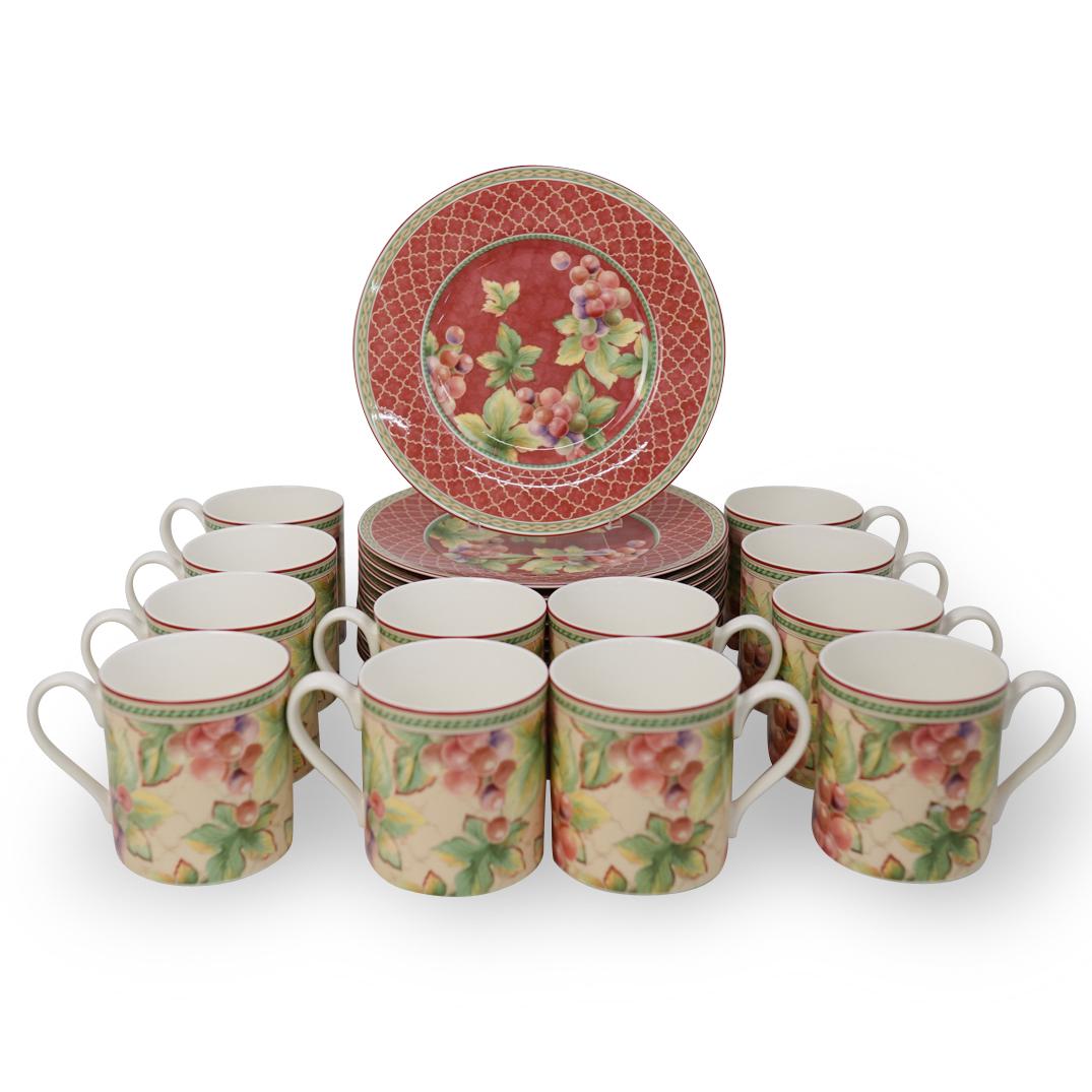 (24 Pc) Fitz and Floyd "Sonoma" Porcelain Set (1 of 4)