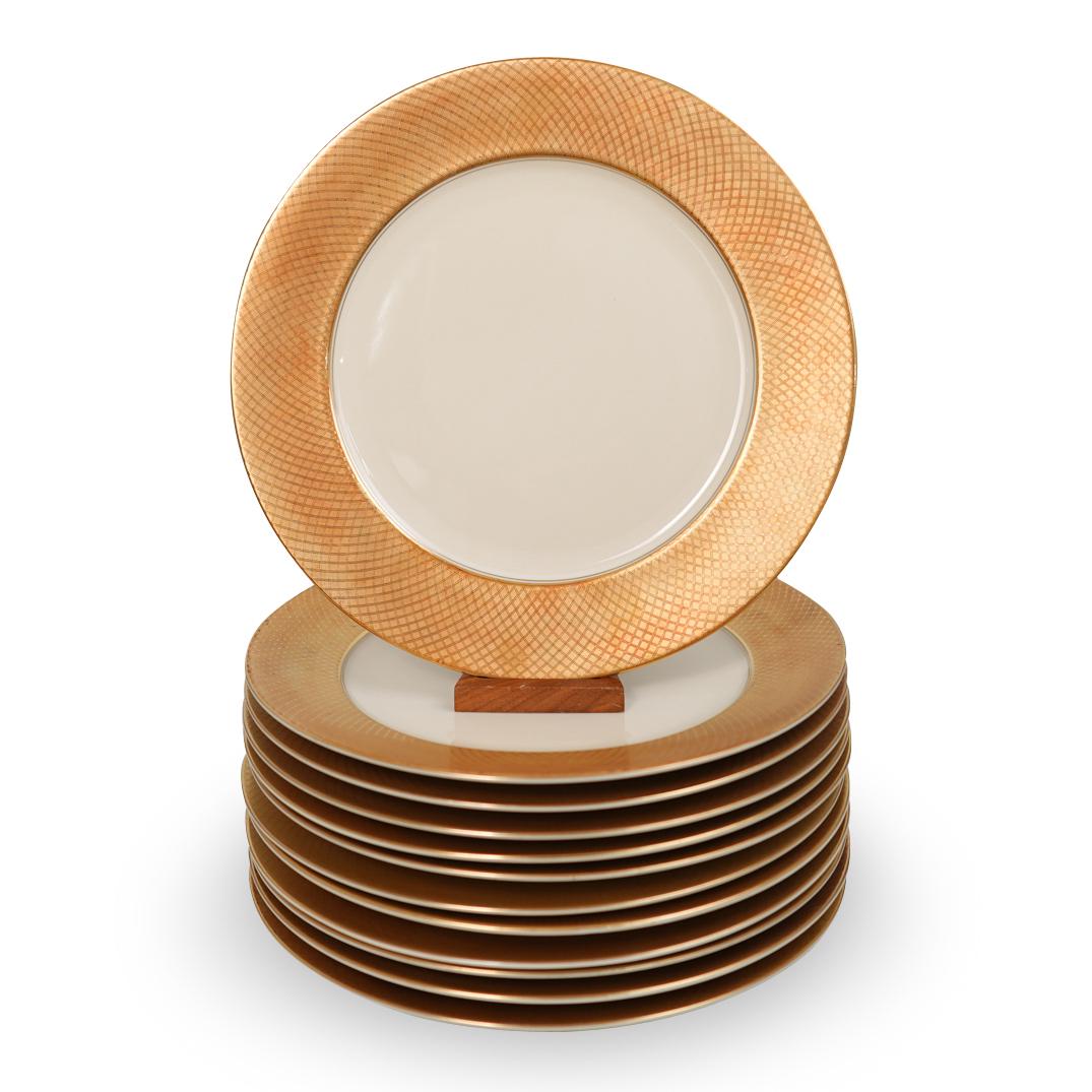 (12 Pc) Rosenthal Ivory Gilded Dinner Plates (1 of 5)