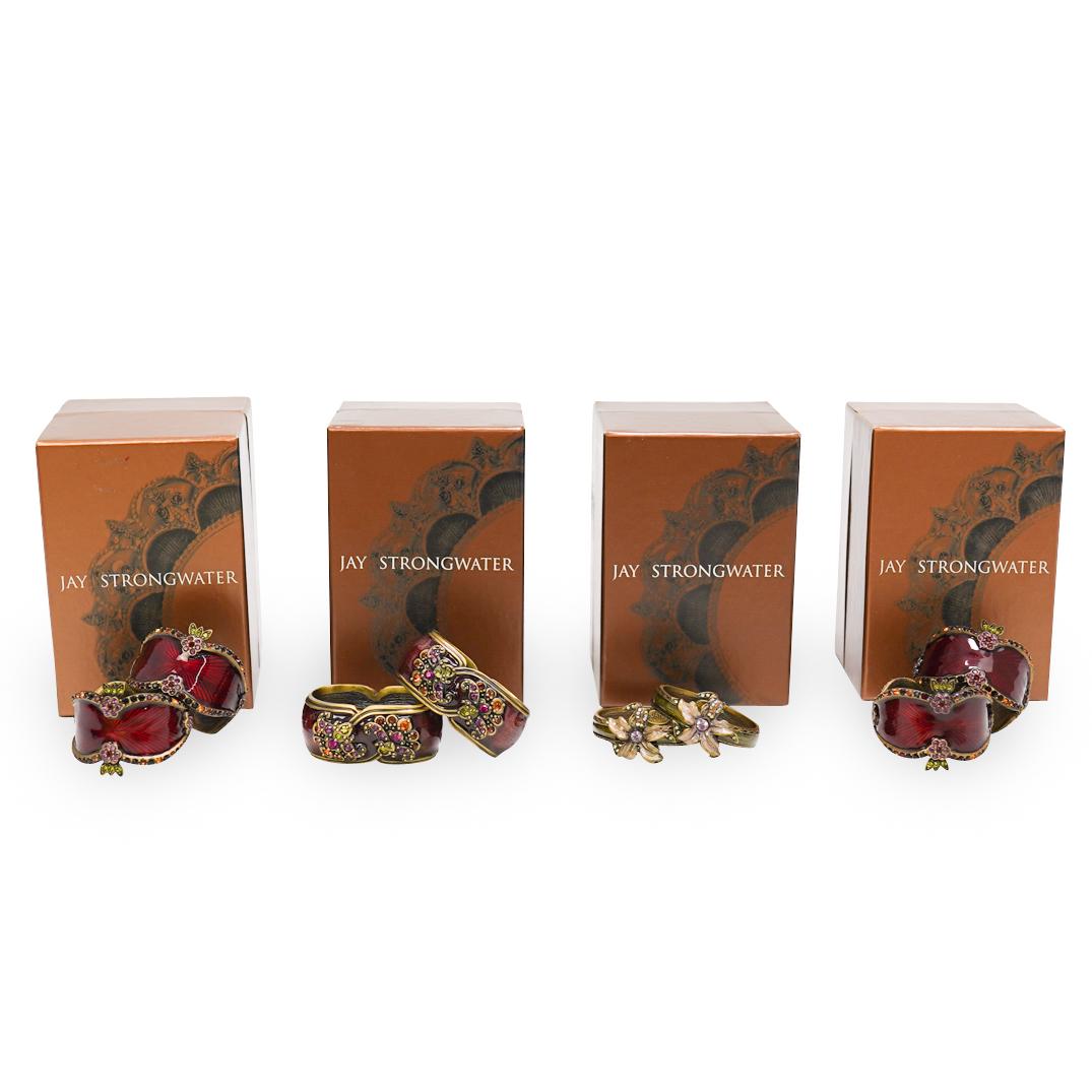 (12 Pc) Jay Strongwater Enamled Napkin Rings (1 of 9)