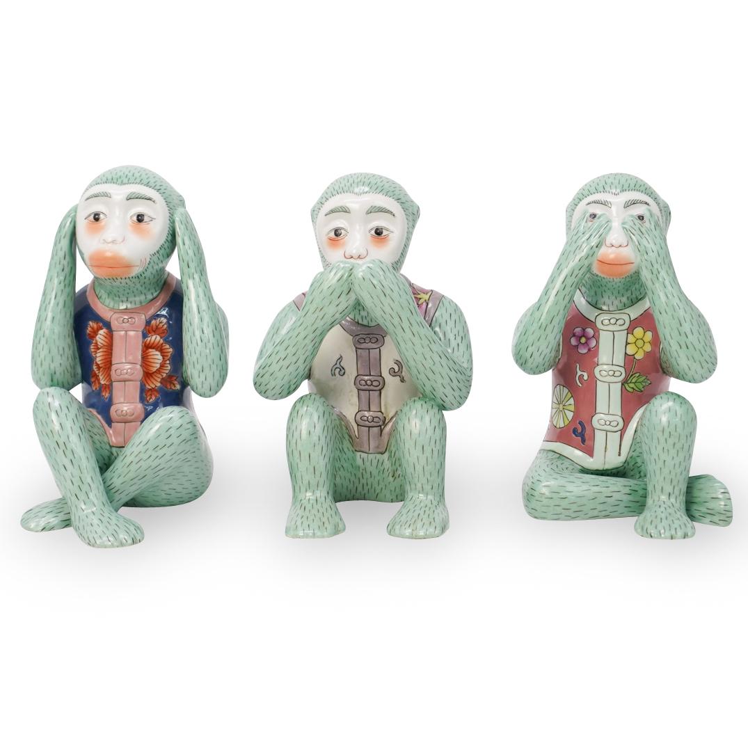 Chinoiserie Porcelain "See No Evil" Set (1 of 6)
