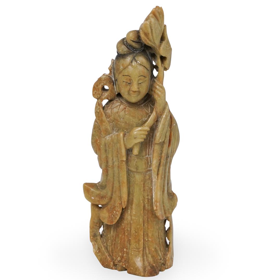Chinese Carved Soapstone Statue (1 of 3)