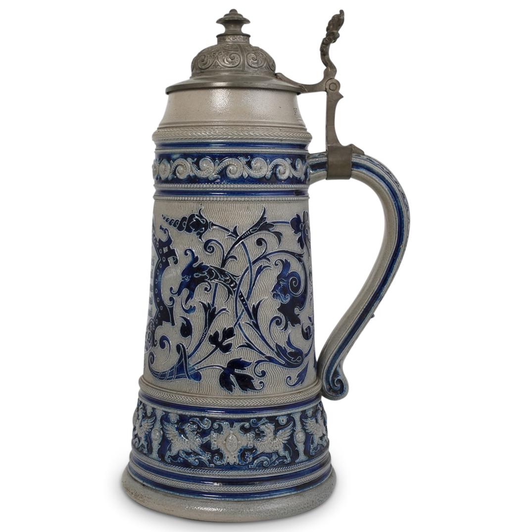 Antique Cobalt Salt Glaze Stein (1 of 7)