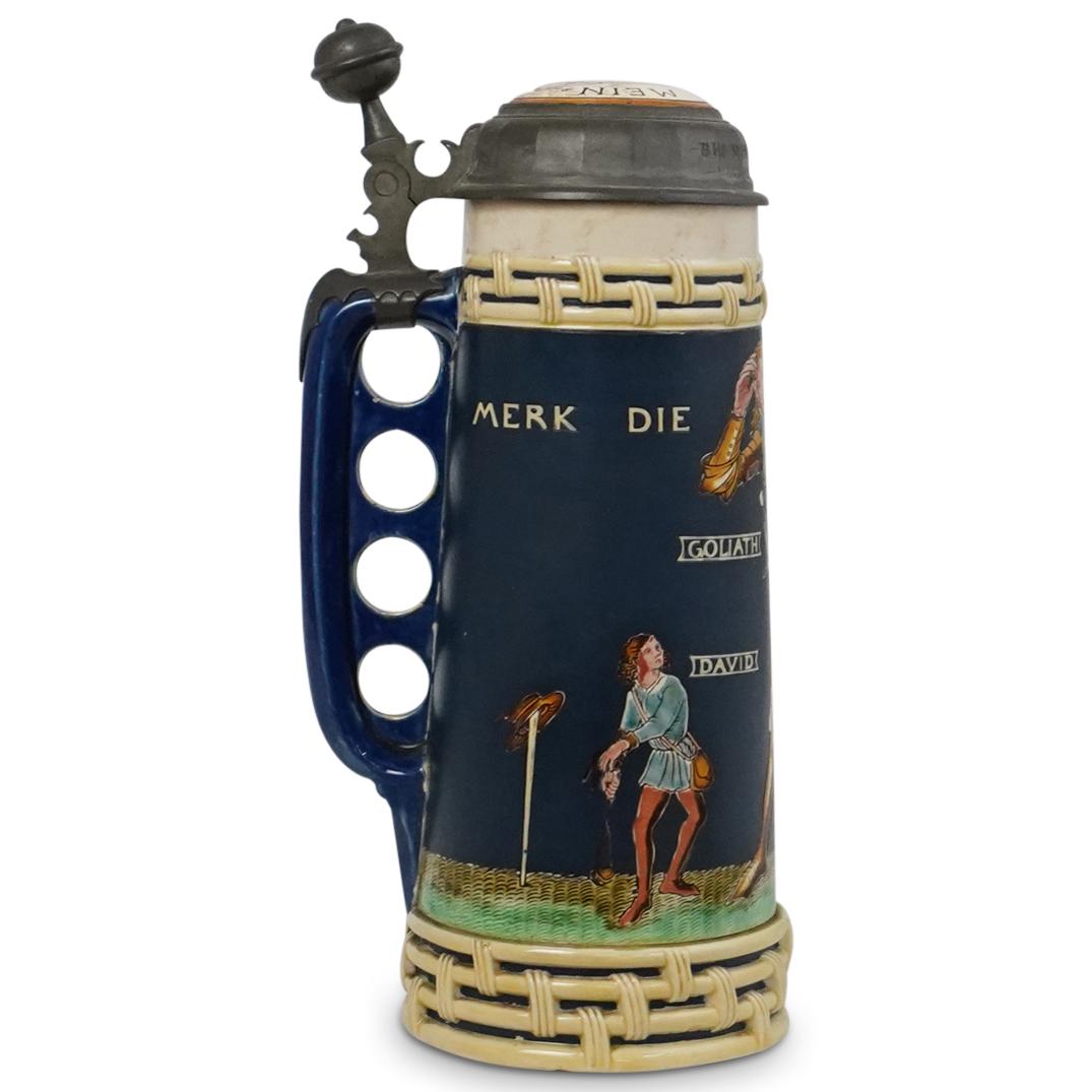 Villeroy and Boch Mettlach "David & Goliath" Stein (1 of 8)