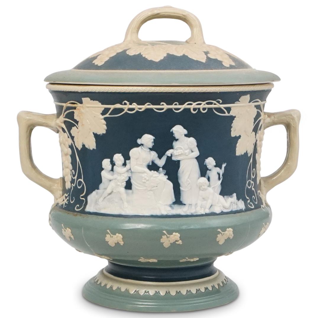 Large Mettlach Bisque Stoneware Covered Tureen (1 of 6)