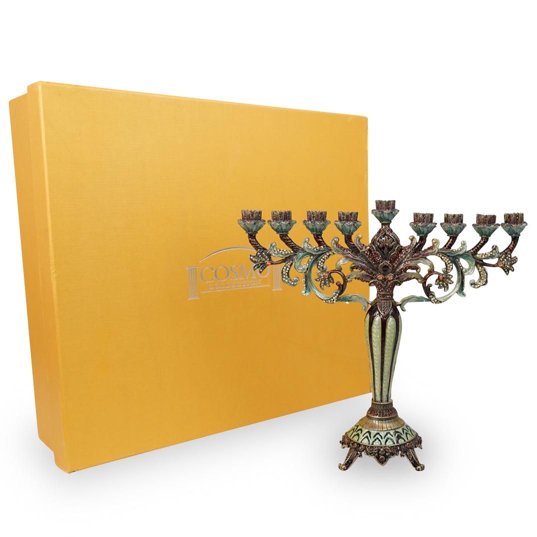 Cosmo Collection Enamel & Crystal Menorah (1 of 8)