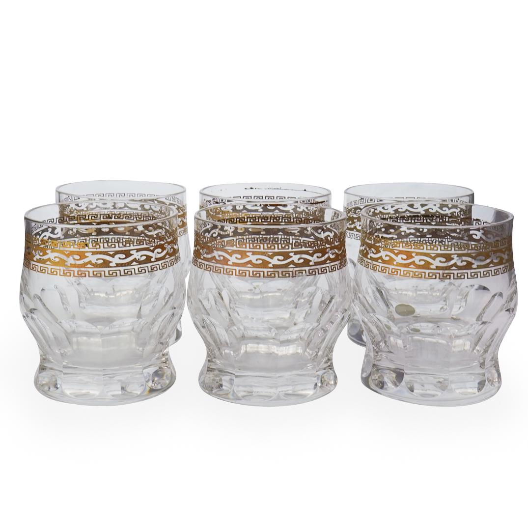 6 Czech Cut Crystal Glasses (1 of 3)