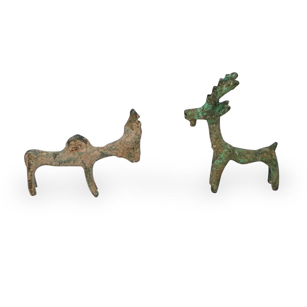 (2 Pc) Ancient Roman Animal Bronze Figurines (1 of 3)