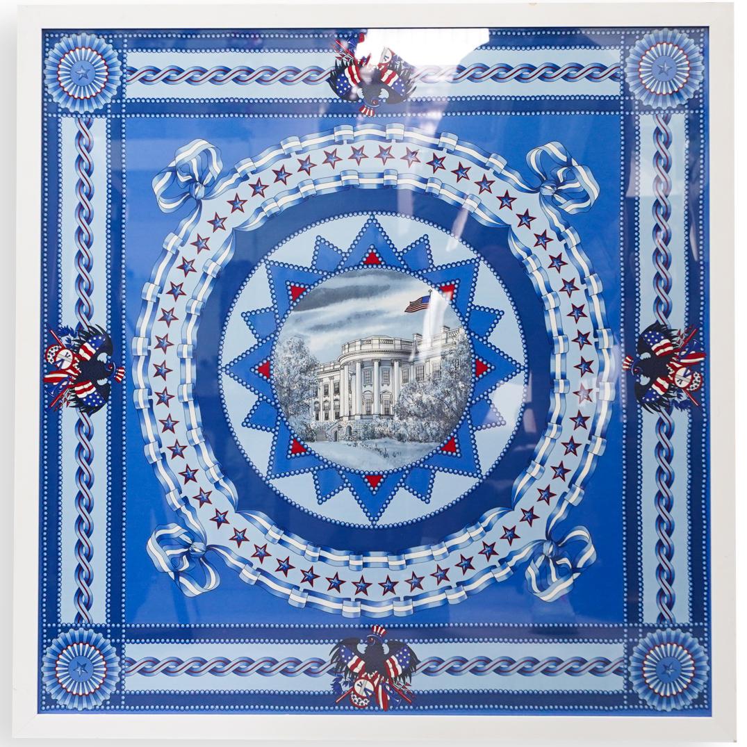 Framed Silk White House Scarf (1 of 4)