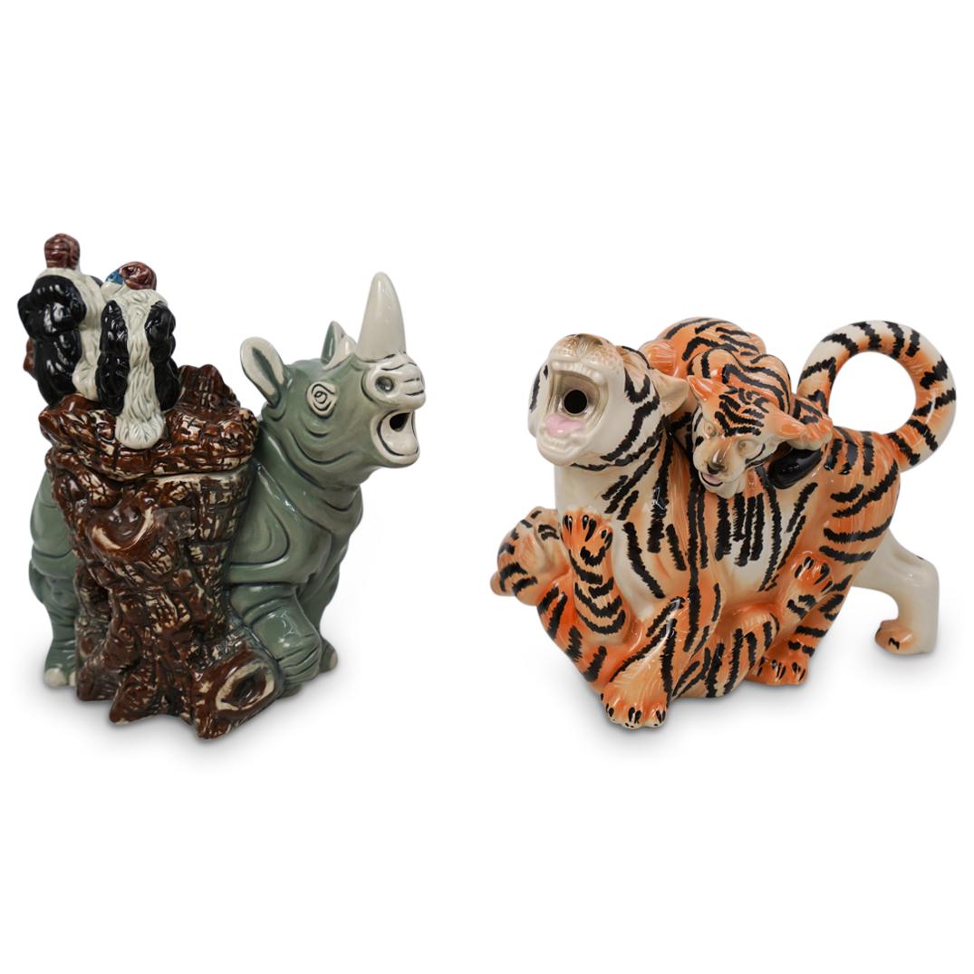 (2 Pc) Paul Cardew Endangered Species Teapots (1 of 12)