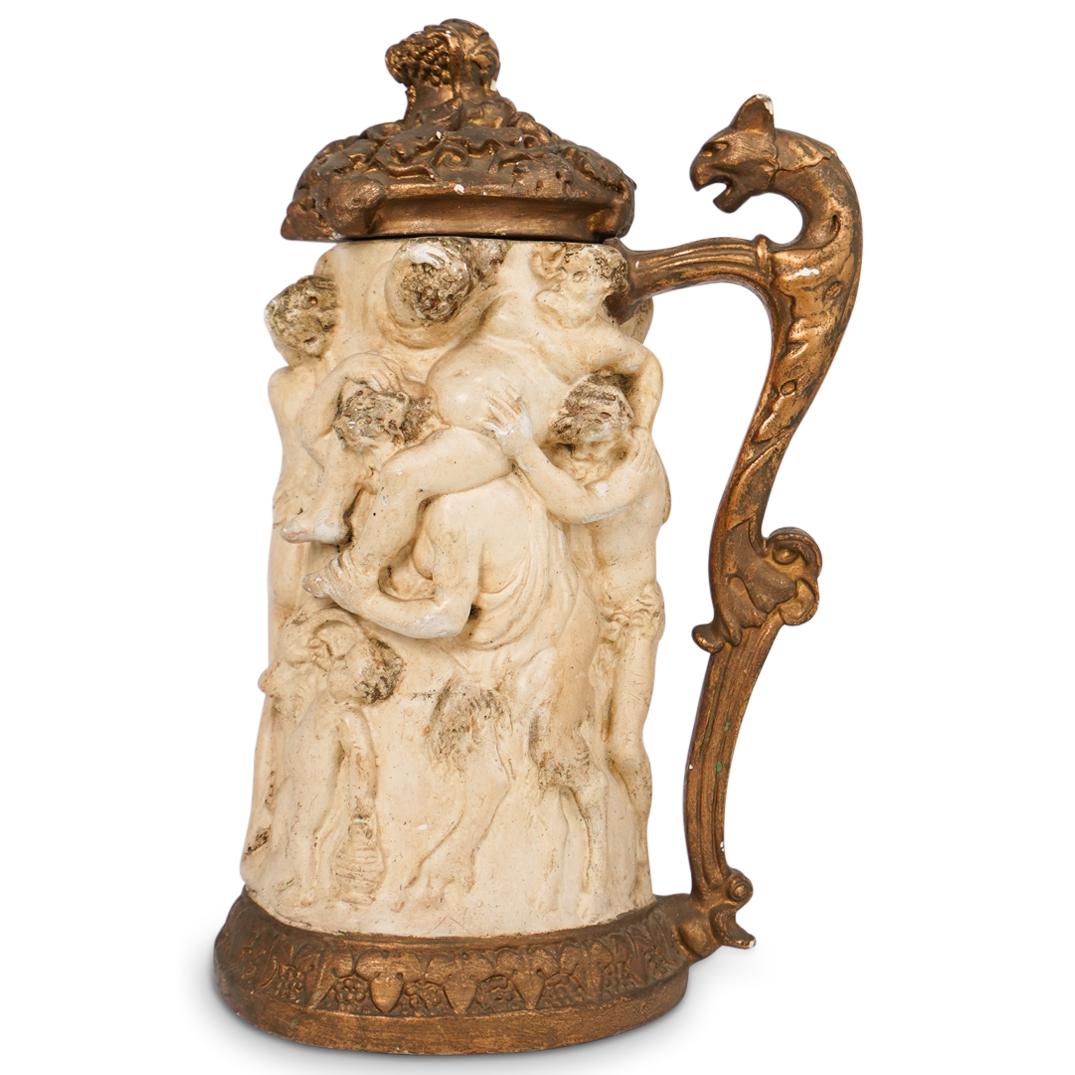 Large German Ceramic Figural Stein (1 of 8)