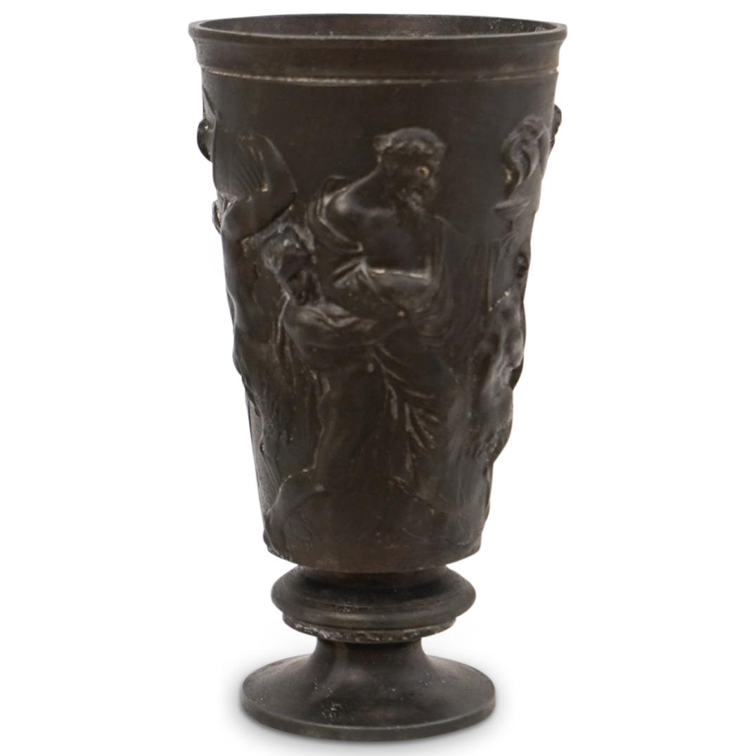 Bronze Greco Roman Figural Goblet (1 of 2)