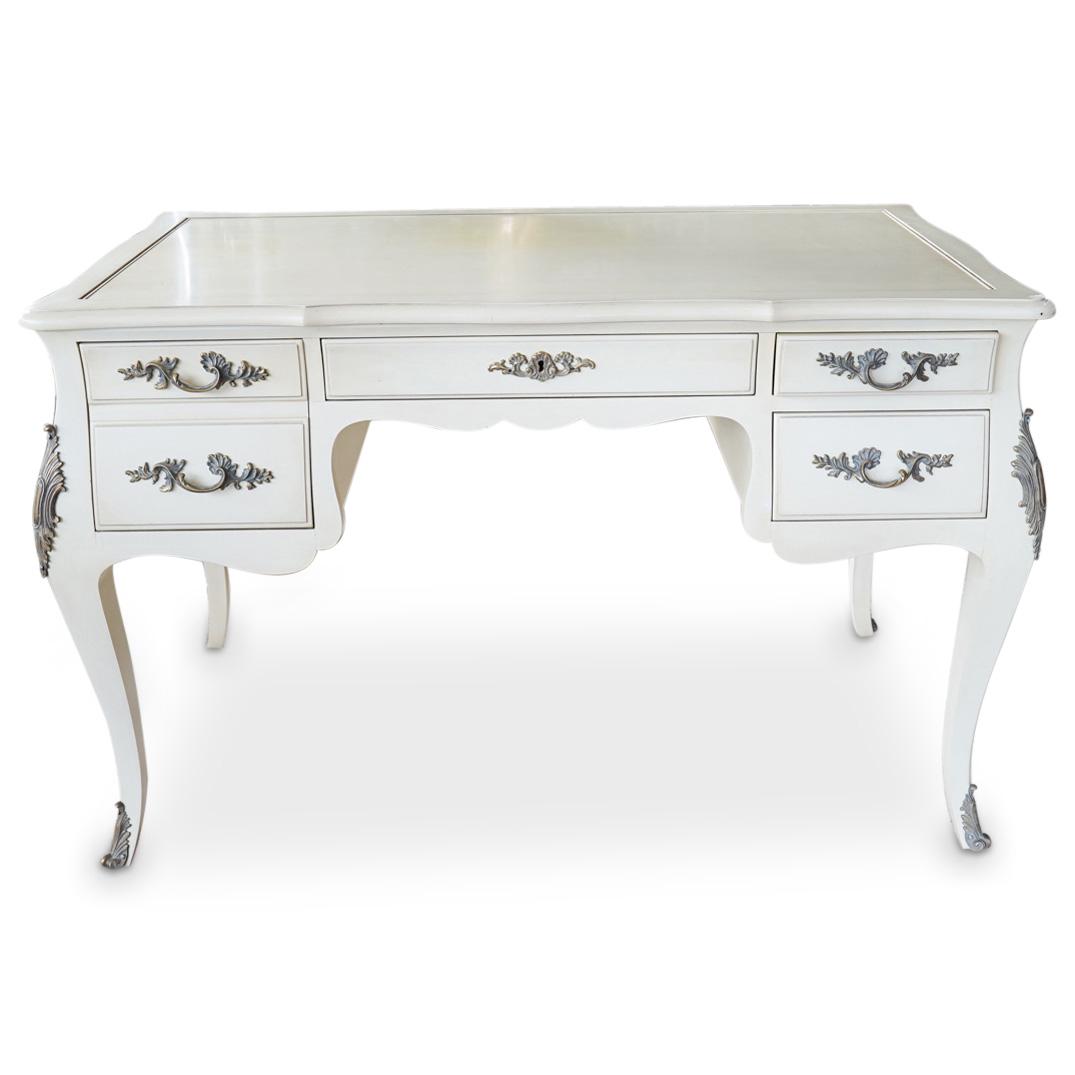 Karges "Venetian White" Wooden Desk (1 of 8)