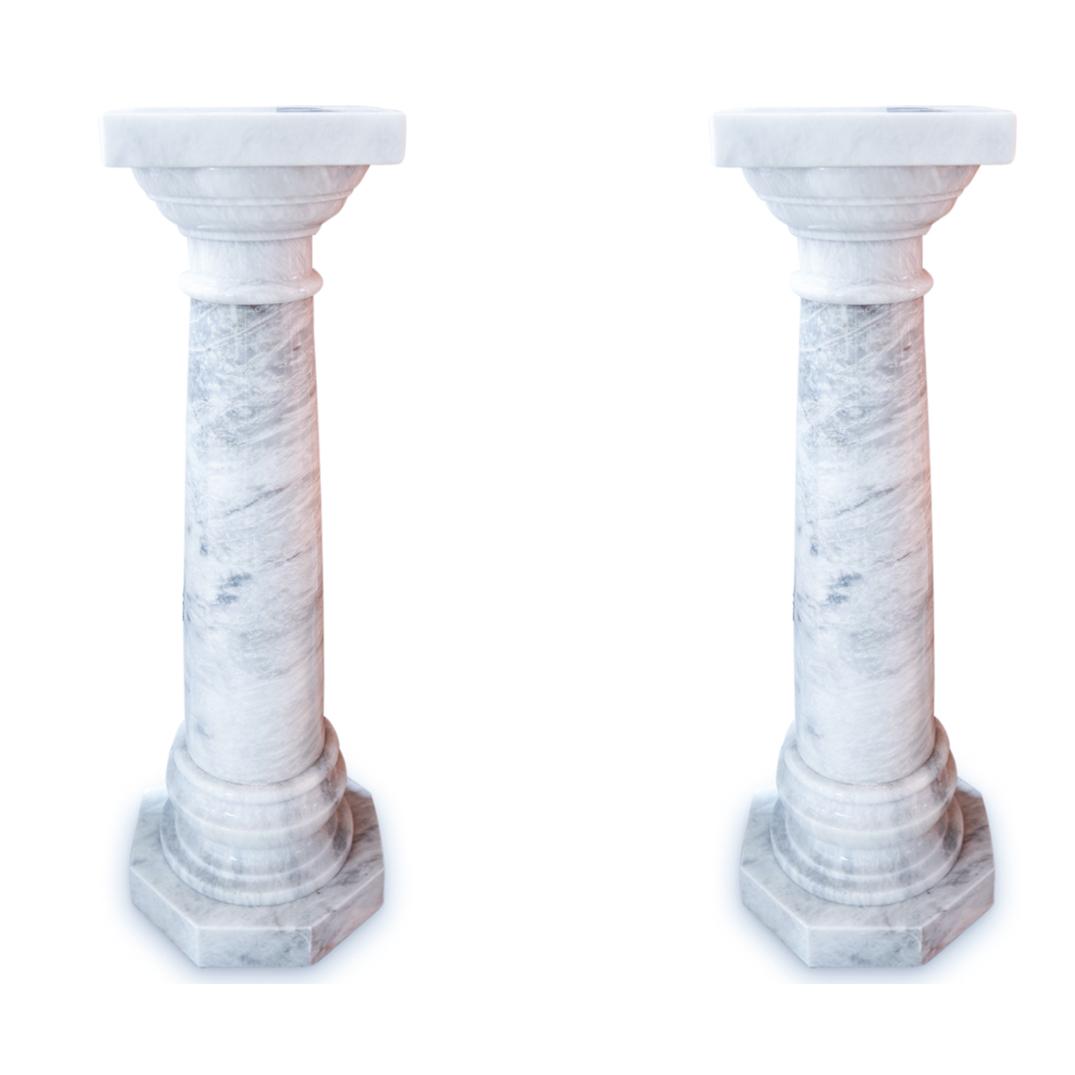 White Marble Pedestals (1 of 4)
