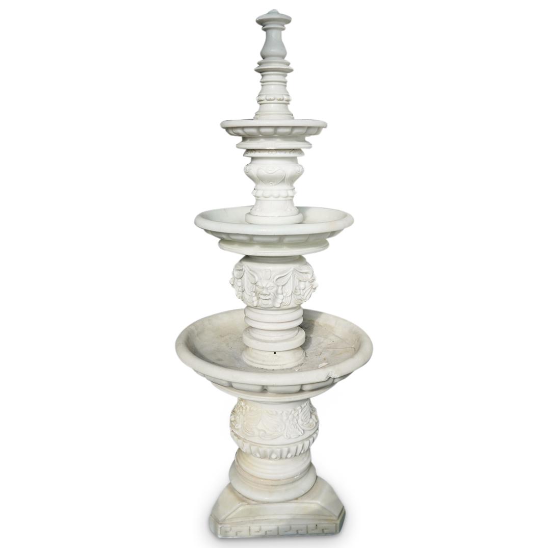 Large Italian Carved Marble Fountain (1 of 6)