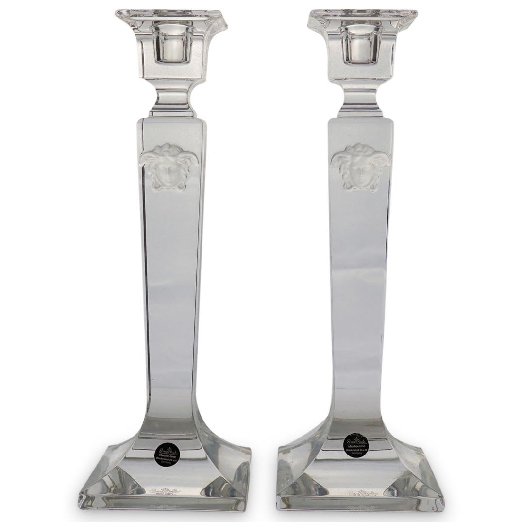 Rosenthal Versace Crystal "Medusa Lumiere" Candlesticks (1 of 3)