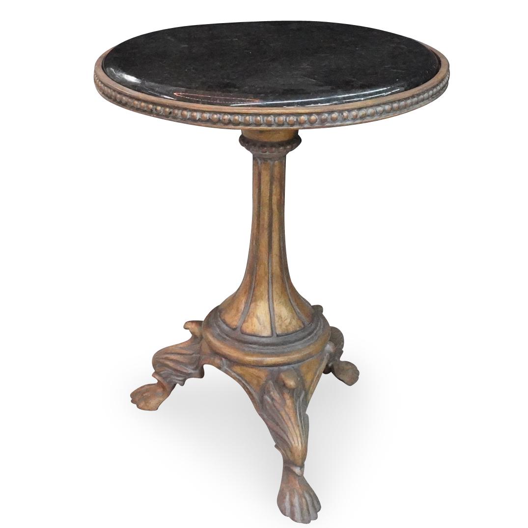 Gilt Metal and Marble Top Side Table (1 of 3)