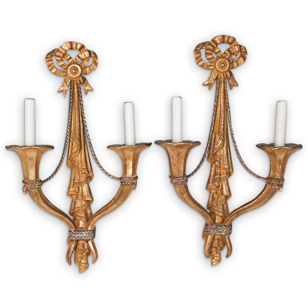 Pair Of Italian Giltwood Wall Sconces (1 of 5)